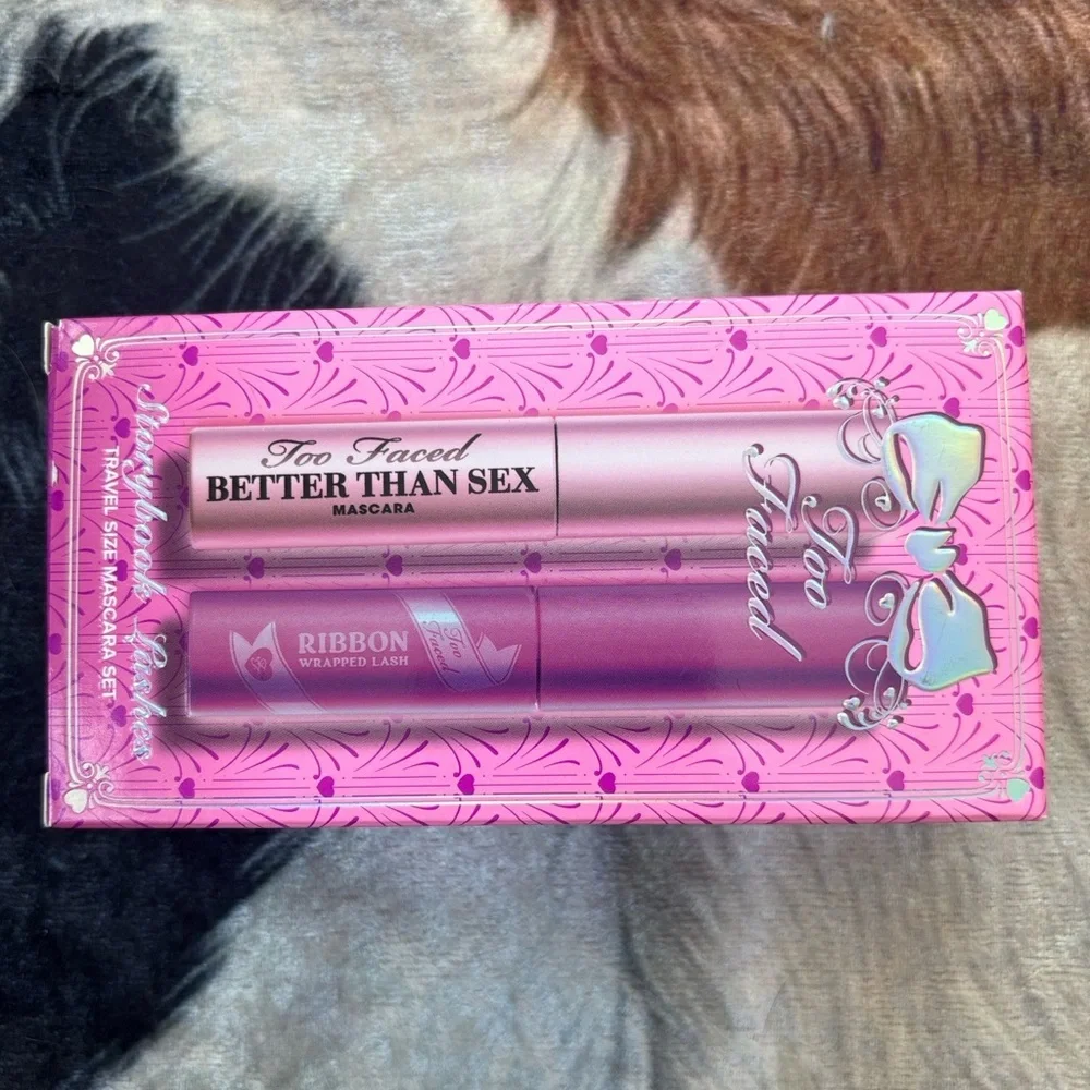 Brand New Too Faced Travel Size Mascara Set Better Than Sex Ribbon Wrapped Lash